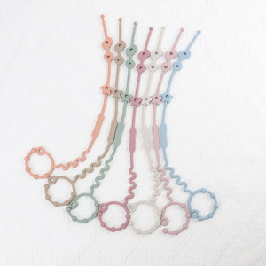 2024 sản phẩm em bé phòng chống mất mát Silicone chuỗi chai và chuỗi núm vú moq 10 cái - Product Image 1