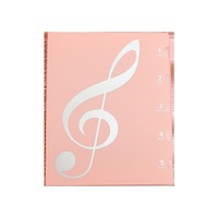 Porte-documents A4 multi-pages avec pages intérieures transparentes pour partitions musicales et partitions de piano modifiables, non réfléchissantes