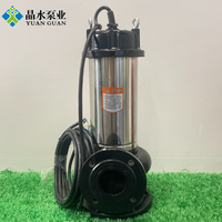 Pompe submersible à manchon en acier inoxydable WQ certifiée CE, auto-amorçante, pour eaux usées, équipée d'un coude de sortie d'eau.