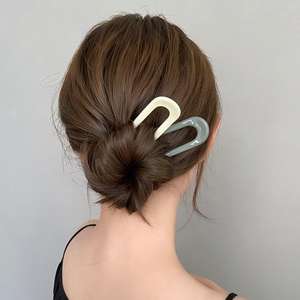 Épingles à cheveux courtes en satin et plastique, style vintage et moderne, en forme de U – Pinces antidérapantes pour chignon, idéales pour le coiffage quotidien et les fêtes - Product Image 6