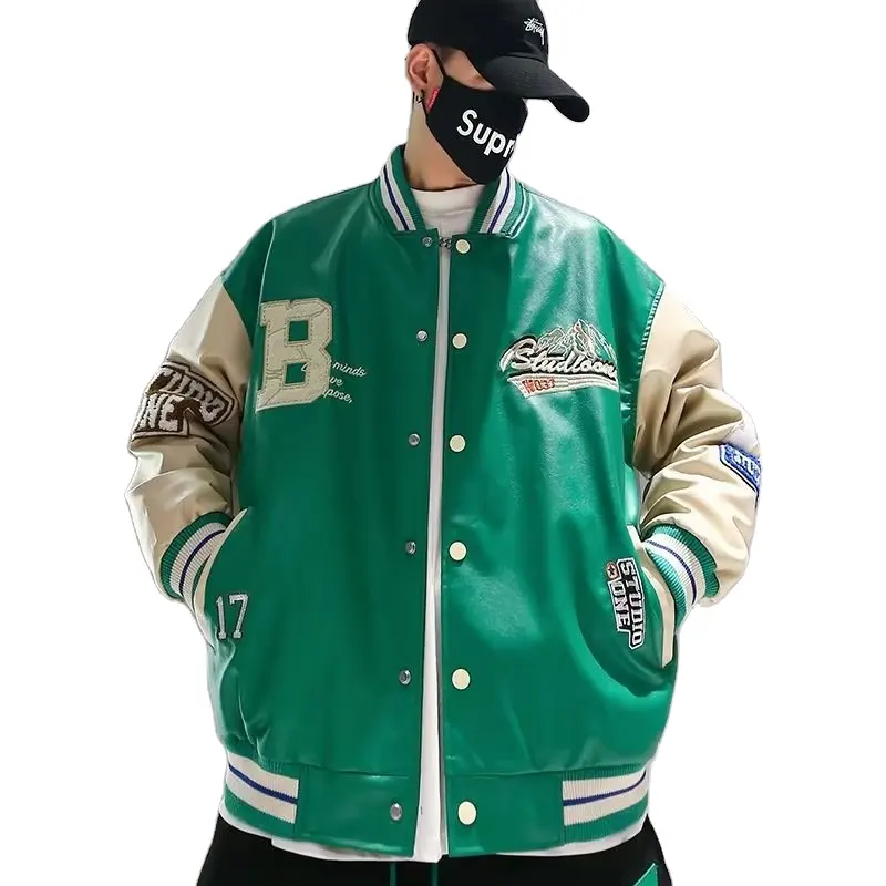 Hip Hop Baseball Jackets Streetwear Pilot Jacket Mens Brand Outerwear Casual Letter Embroidery Custom Bomber Jackets and Coats