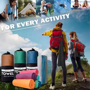 מגבת ספורט פוליאסטר צבע אחיד מהיר יבש, מגבת חדר כושר, מגבת מיקרופייבר, סט מגבת רחצה, מגבות מותאמות אישית - Product Image 5