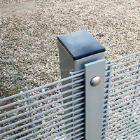 Clôture de sécurité Clearvu 358 de qualité carcérale, panneau de clôture en treillis soudé galvanisé anti-escalade, fourni par le fabricant