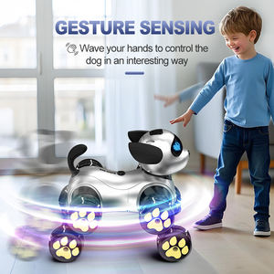 2.4G telecomando 8 ruote Robot intelligente per cani programmazione interattiva per animali domestici giocattolo con canto e danza - Product Image 4