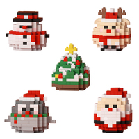 Jouets de Noël DIY, cadeaux, décorations, chaussettes, ornements d'arbre, briques nano, jouets de train, ensembles de blocs de construction, jouets pour enfants