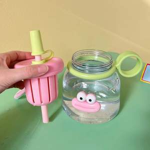 Gobelet d'été haut de gamme pour filles, grande capacité, résistant à la chaleur, style coréen mignon, avec infuseur à thé intégré - Product Image 6