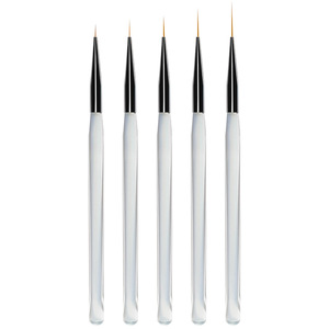 Juego de 10 pinceles de doble punta para decoración de uñas, con forma de copa octogonal y tapa de corazón, herramientas para manicura y dibujo. - Product Image 5