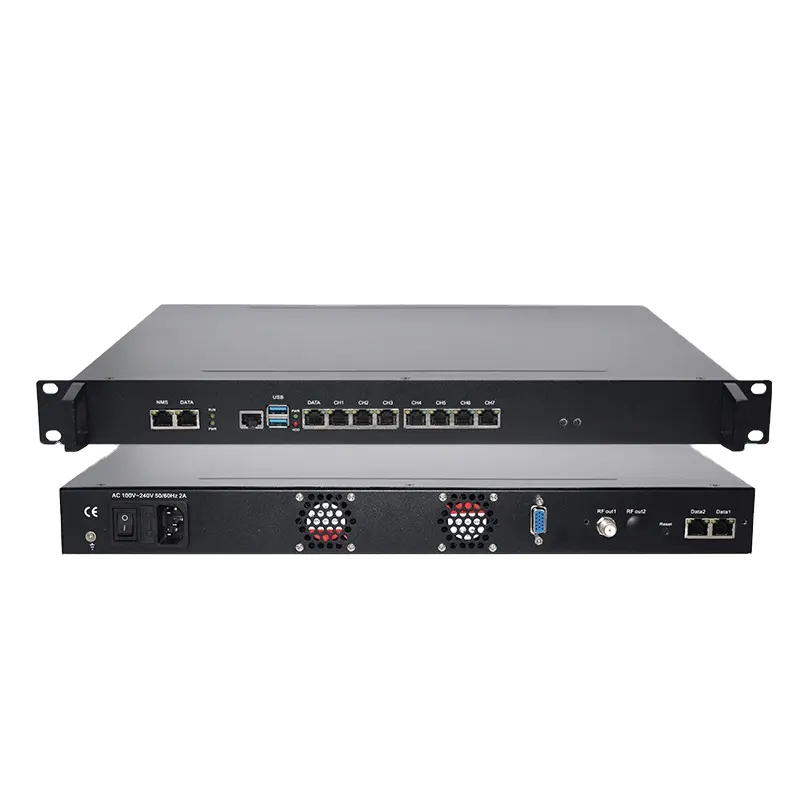 (iMOD60) Múltiplos protocolos HTTP HLS UDP IPTV para DVB T Modulador para sistema de TV cabo coaxial de hotéis