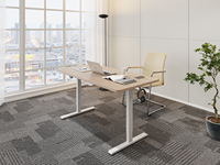 Cadre de bureau électrique moderne pivotant, seul moteur, 70 kg, largeur réglable 950-1250 mm, programmable, assis-debout