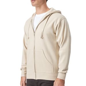 Nouveauté, sweat-shirt décontracté d'hiver à fermeture éclair, imprimé numérique, uni, teint, avec broderie 3D pour hommes - Product Image 3