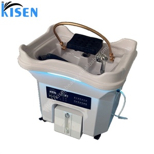 Lavabo Portátil de Acrílico para Hidroterapia KISEN, Mueble Multifuncional para Salón de Belleza, Cama de Spa para Cabeza, para Peluquerías y Hoteles - Product Image 1