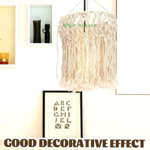 100% Cotton Woven Breathable Weft Macrame Pendant Home Decor Boho Bohemian Lamp <b>Shade</b> Hanging From Vietnam Hot <b>Sale</b> - Product Image 5