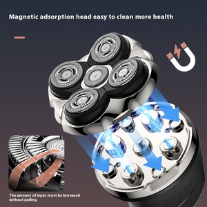 Rasoir électrique complet alimenté par USB, tête magnétique lavable, couteau à raser pour barbe, affichage numérique, étanche IPX6, batterie - Product Image 5