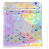 Sachet refermable personnalisé anti-enfants Doypack 3.5g 7g 14g Holographique pour bonbons, pochette Mylar Ziplock à fond plat