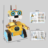 Robot Inteligente de Interacción Humano-Computadora con IA, Kit de Madera para Armar, Controlado por Voz, Kit Educativo