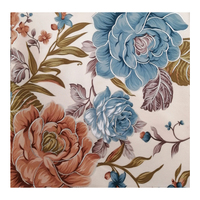 Motifs de fleurs en tissu textile à la mode 160 g/m², tissu imprimé floral personnalisé pour taie d'oreiller/nappe/rideau