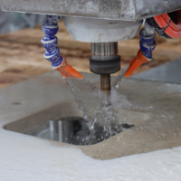 Logiciel de programme automatique coupe de pierre 5 axes CNC scie à pont pour marbre, fabrication de comptoir de cuisine en Ouzbékistan