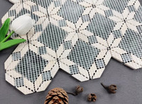 Mosaïques en pierre de marbre vert et de marbre beige de forme diamant et carrée avec stocks disponibles