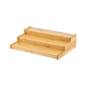 Bamboo <b>Drawer</b> Organizer Telescopic Spice Rack Eco-Friendly Kitchen Storage No Drilling Required 8-11.9in Depth - Product Image 4