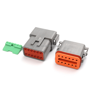 Conector de Cable Automotriz <span class=keywords><strong>Deutsh</strong></span> de 12 Pines, IP67, Impermeable, Contacto de Cobre, Conectores Sellados Hembra y Macho, DT04-12P, DT06-12S - Product Image 1