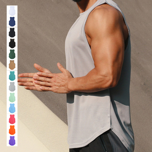 Men's Breathable 100% Polyester Workout Undershirt <b>Stringer</b> Fitness Wear with Sleeveless Cuff for Fitness Training - Product Image 1