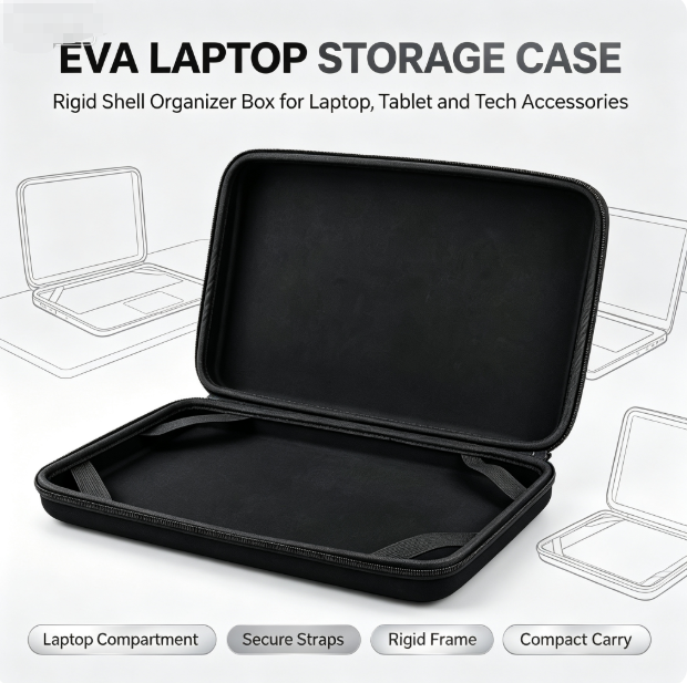 Black Hard Shell Pad Hard Shell Case Waterproof EVA Travel Bag 11-17 Inch Game Laptop EVA Custom Case