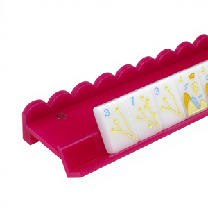 Juego de Empujadores de Mahjong de Tamaño y Color Personalizados, Rojo Sólido, Hechos a Mano, Acrílicos, <span class=keywords><strong>con</strong></span> Bordes Festoneados - Product Image 1
