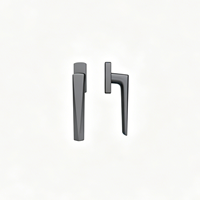 Fenêtres à battants horizontaux doubles avec cadre en alliage d'aluminium à rupture de pont thermique et verre trempé triple vitrage, avec grande fenêtre fixe