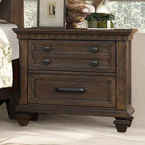 Cómoda de Almacenamiento para Dormitorio con 5 Cajones y Herrajes Mixtos, Estilo Rústico Tradicional en Madera Oscura - Product Image 4