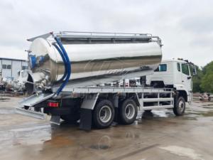 High-end stainless steel tank sewage <b>suction</b> truck for export. Mirror-polished tank, Sinotruk 6×4 chassis, 20m³ capacity. - Product Image 5