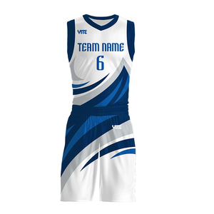 Set <span class=keywords><strong>di</strong></span> Maglie da Basket Professionali Traspiranti Plus Size a Maniche Corte con Stampa Personalizzata Nomi Squadra 100% Poliestere - Product Image 2