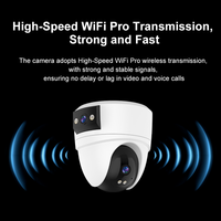 O-KAM Pro 6MP Dual-Objektiv Dual-Bildschirm Bewegungserkennung Zwei-Wege-Audio Sicherheits-WLAN-IP-Kamera für Innenräume mit PTZ-Funktion