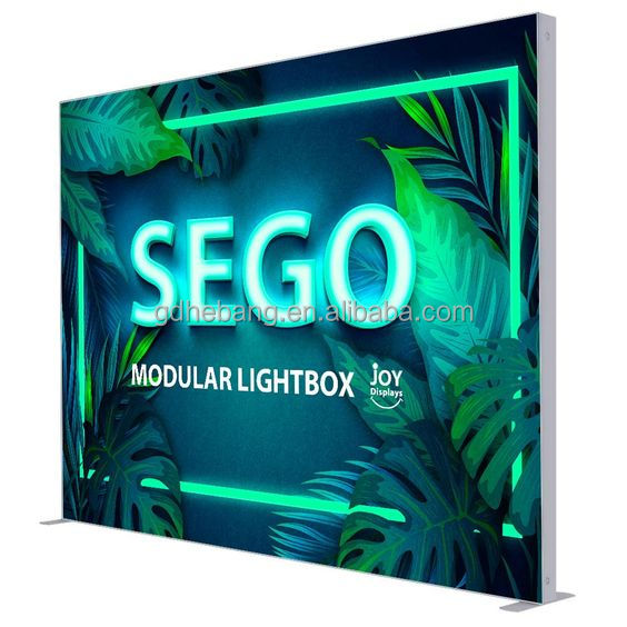Modular LED Wall Illuminated Fabric Aluminum Stand Seg Light Boxes Trade Show Equipment Poster Materials Exhibitions Customized