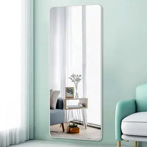 Hete Verkoop Decoratieve Aluminium Frame Full Length Spiegel Moderne Stijl Slaapkamer Vloerspiegel