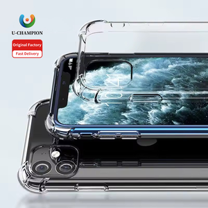 Coque de téléphone transparente souple en TPU, résistante aux rayures et aux chocs, pour iPhone 11 12 13 14 15 16 17 Pro Max, vente en gros - Product Image 1