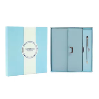 Carnet personnalisé en cuir PU pour filles, journal mignon rose et bleu A5, agenda 2025, carnet rechargeable, ensemble cadeau avec stylo