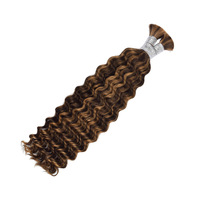 Cheveux Humains Naturels Brésiliens pour Tissage, Dreadlocks P4-30 en Vrac, Perruque Tresses Bohèmes, Peut Être Perméable