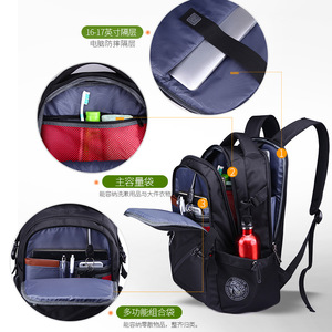 Switz Cross <b>Backpack</b> For Men Large Capacity <b>Laptop</b> Bag Business Travel School Use With Logo Printing - Product Image 3