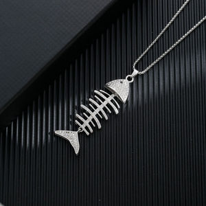 จี้สแตนเลสทรงก้างปลา หมี นางฟ้า งู หัวกะโหลก สุดฮิตปี 2024 คุณภาพดีที่สุด ขายส่งสำหรับสร้อยคอเครื่องประดับฮิปฮอป งานแต่งงาน - Product Image 1