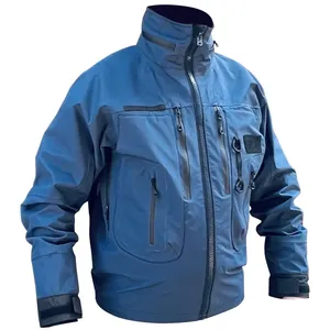 Veste imperméable respirante 3L avec capuche pour la pêche à la mouche, la chasse, le kayak, la randonnée, la navigation de plaisance et la voile - Product Image 2