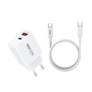 RP-U120 20W A+<b>C</b> <b>Charger</b> Smart Current Control <b>C</b>-<b>C</b> <b>Cable</b> for EU/US/UK Devices Adapter RP-U120 RP-U120 20W A+<b>C</b> Fast <b>Charger</b> - Product Image 1