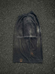 T-shirt vintage de haute qualité, effet délavé, pour homme, 100% coton, col rond, personnalisable. - Product Image 2