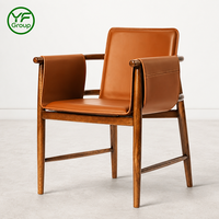 Chaise Commerciale en Bois Massif Rembourrée en Cuir pour Restaurant, Café, Hôtel – Mobilier d'Hôtellerie – Ensembles de Sièges à Structure en Bois