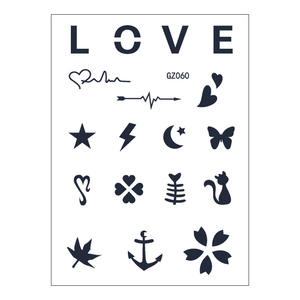 Venta al por mayor temporal belleza corporal tatuaje pegatinas impermeable <span class=keywords><strong>flor</strong></span> lisa hierbas formas geométricas animación jugo de larga duración - Product Image 6