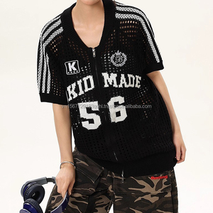 Pull-over en jersey vintage pour homme, col rond, manches longues, style jersey, polyester/nylon, logo sur le devant, vêtements de sport, nouvelle collection automne - Product Image 4