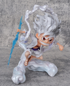 Statuetta Giapponese da 16cm di Monkey D. Luffy SD Nika Spear Gear 5, Modellino in PVC, Regalo per Appassionati di Anime - Product Image 3
