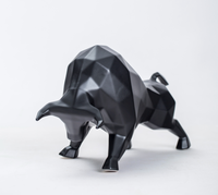Statue de taureau en céramique personnalisable et créative, ornement de bureau Feng Shui pour la prospérité, fabriqué à haute température, durable, directement de l'usine