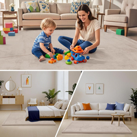 Tapis de jeu pour bébé et tout-petit en velours corail à mémoire de forme, antidérapant, écologique, épais et doux, facile à nettoyer, fourni directement par l'usine