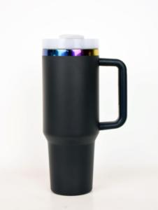 Vaso de paja con tapa desmontable Protour de 40 OZ con pico extraíble y sello reemplazable brillante pop Icon 40 Oz B rosa - Product Image 4