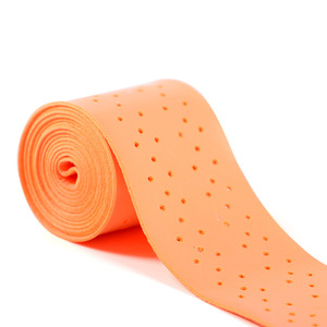 Bande adhésive antidérapante perforée et enduite pour raquettes de tennis et de badminton, orange HT008, directement de l'usine - Product Image 1